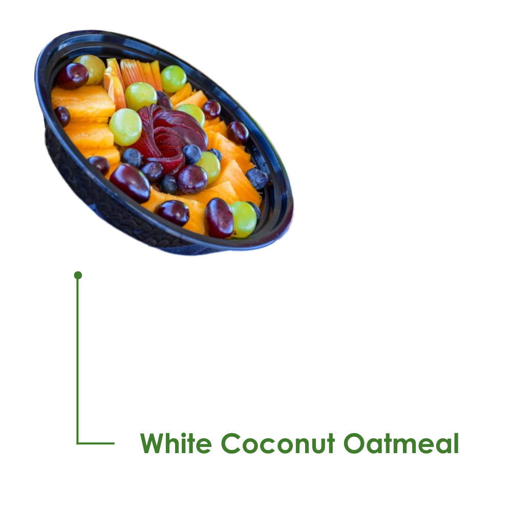 white coconut oatmeal menu category
